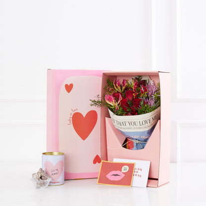 CAIXA ERMÉTICA LOVE + PALHA ITALIANA EU TE AMO